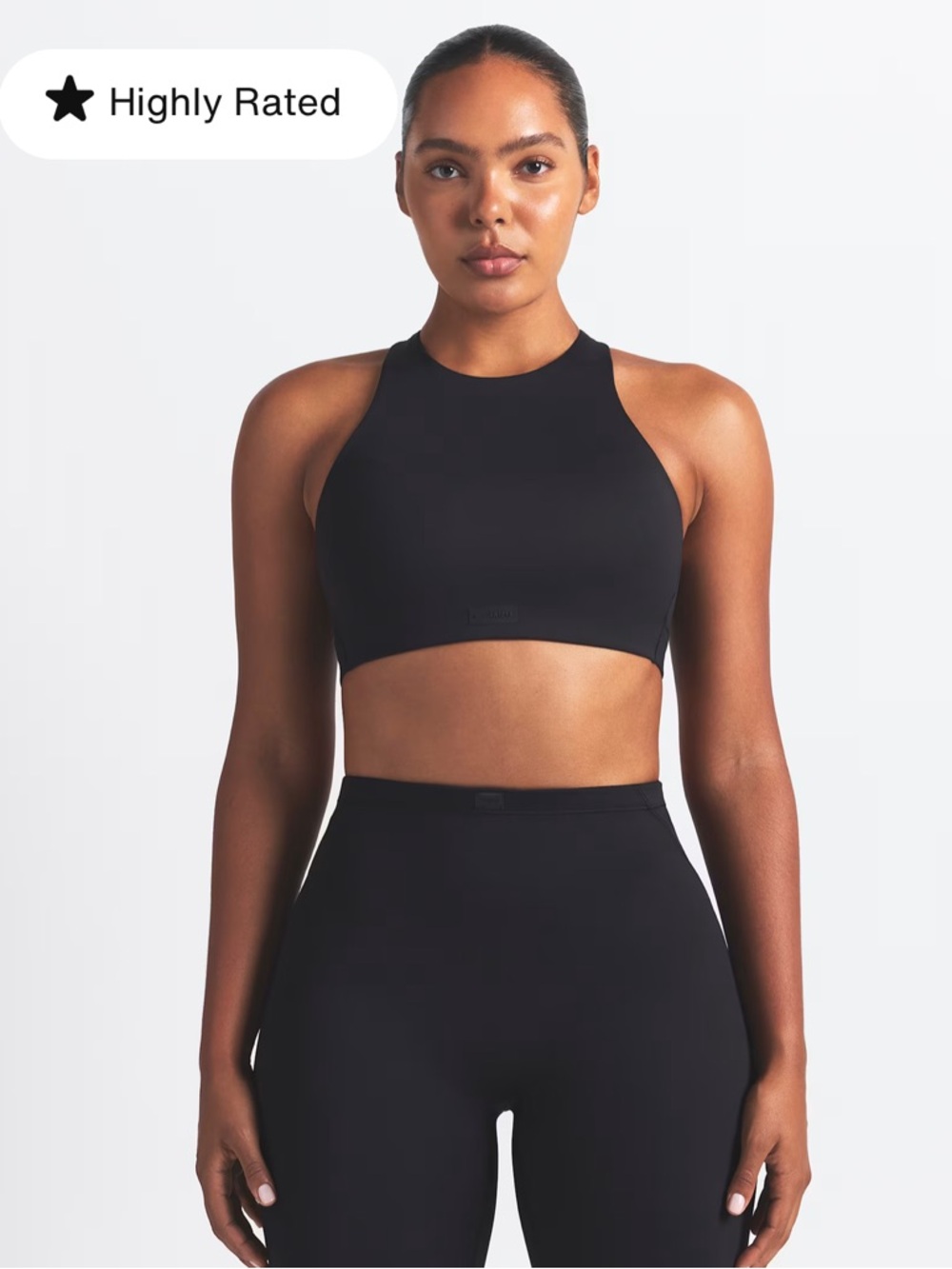 NIKE SKIMS Women's 34C Matte High Neck Bra New w/ Tags! Black